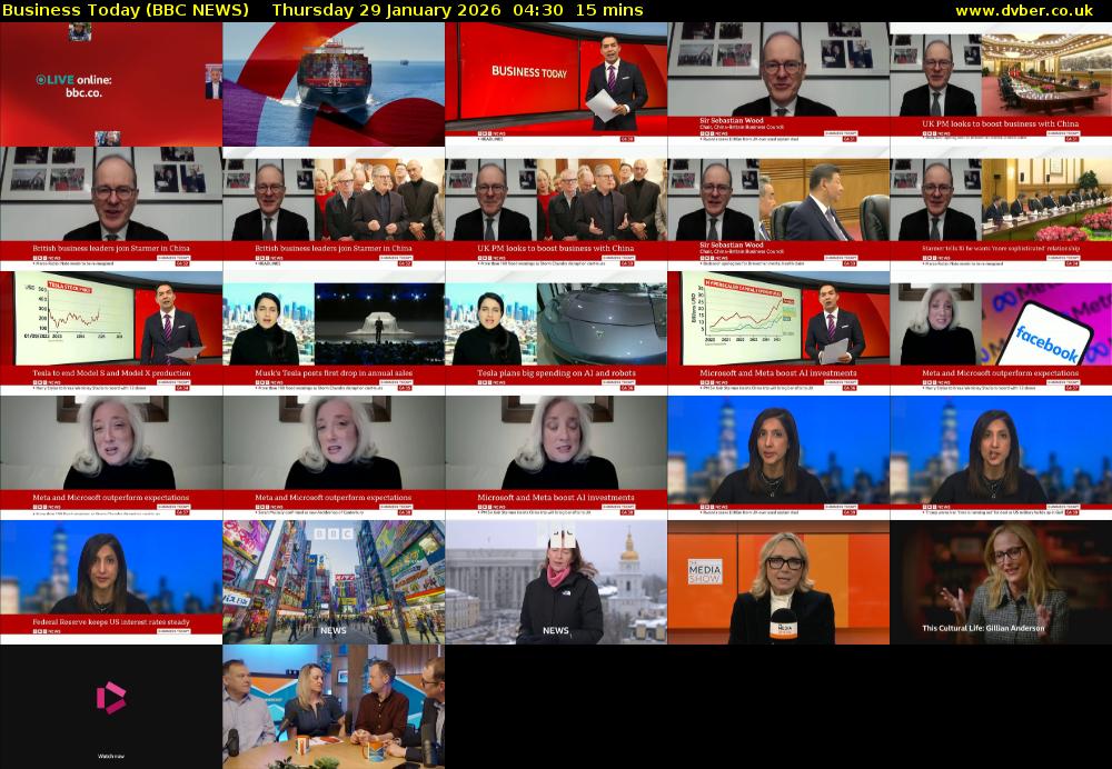 Business Today (BBC NEWS) Thursday 29 January 2026 04:30 - 04:45