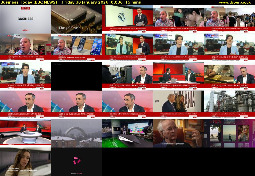 Business Today (BBC NEWS) Friday 30 January 2026 03:30 - 03:45