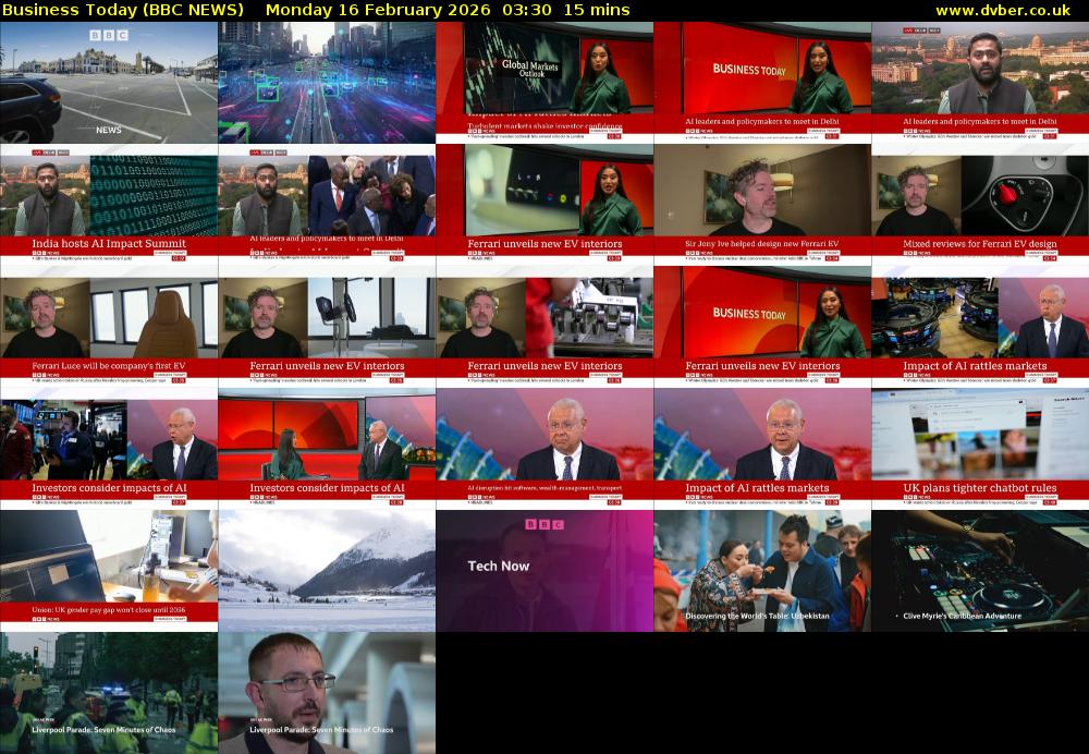 Business Today (BBC NEWS) Monday 16 February 2026 03:30 - 03:45