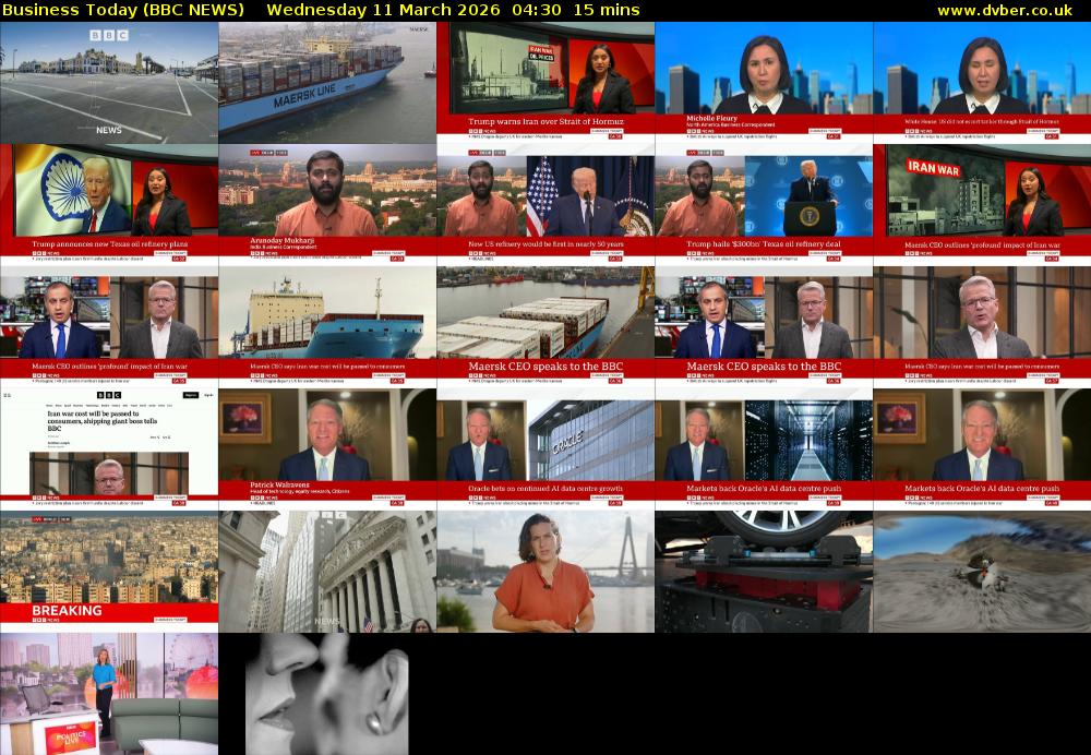Business Today (BBC NEWS) Wednesday 11 March 2026 04:30 - 04:45