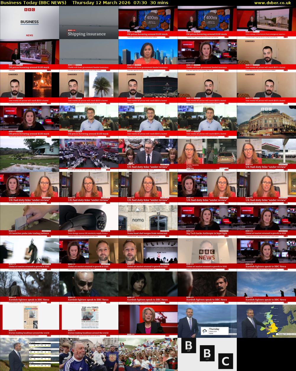 Business Today (BBC NEWS) Thursday 12 March 2026 07:30 - 08:00