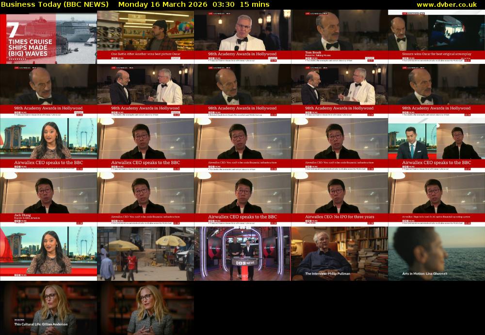 Business Today (BBC NEWS) Monday 16 March 2026 03:30 - 03:45