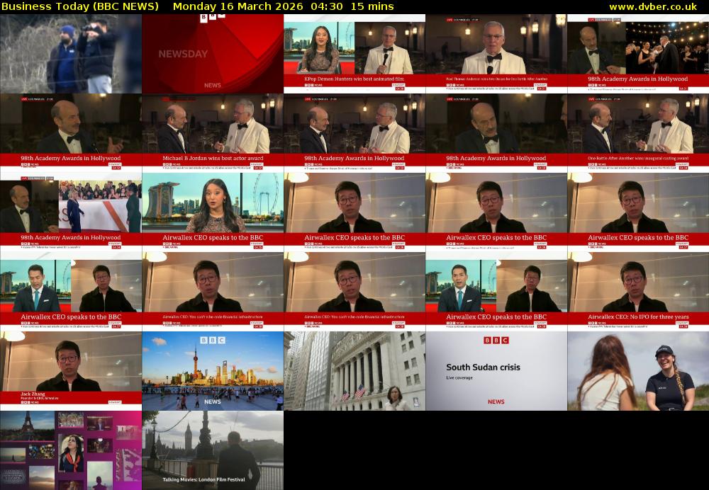 Business Today (BBC NEWS) Monday 16 March 2026 04:30 - 04:45