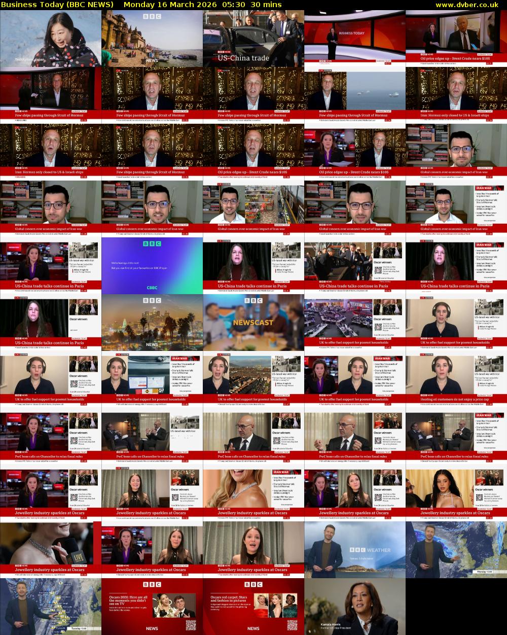 Business Today (BBC NEWS) Monday 16 March 2026 05:30 - 06:00