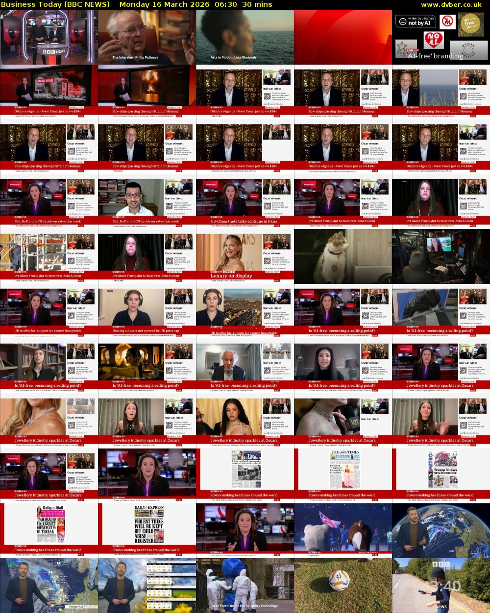 Business Today (BBC NEWS) Monday 16 March 2026 06:30 - 07:00