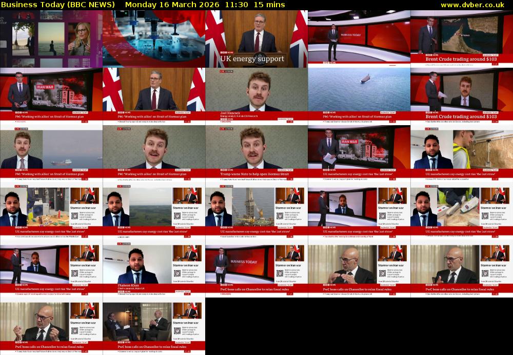 Business Today (BBC NEWS) Monday 16 March 2026 11:30 - 11:45