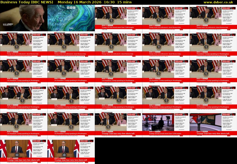 Business Today (BBC NEWS) Monday 16 March 2026 16:30 - 16:45