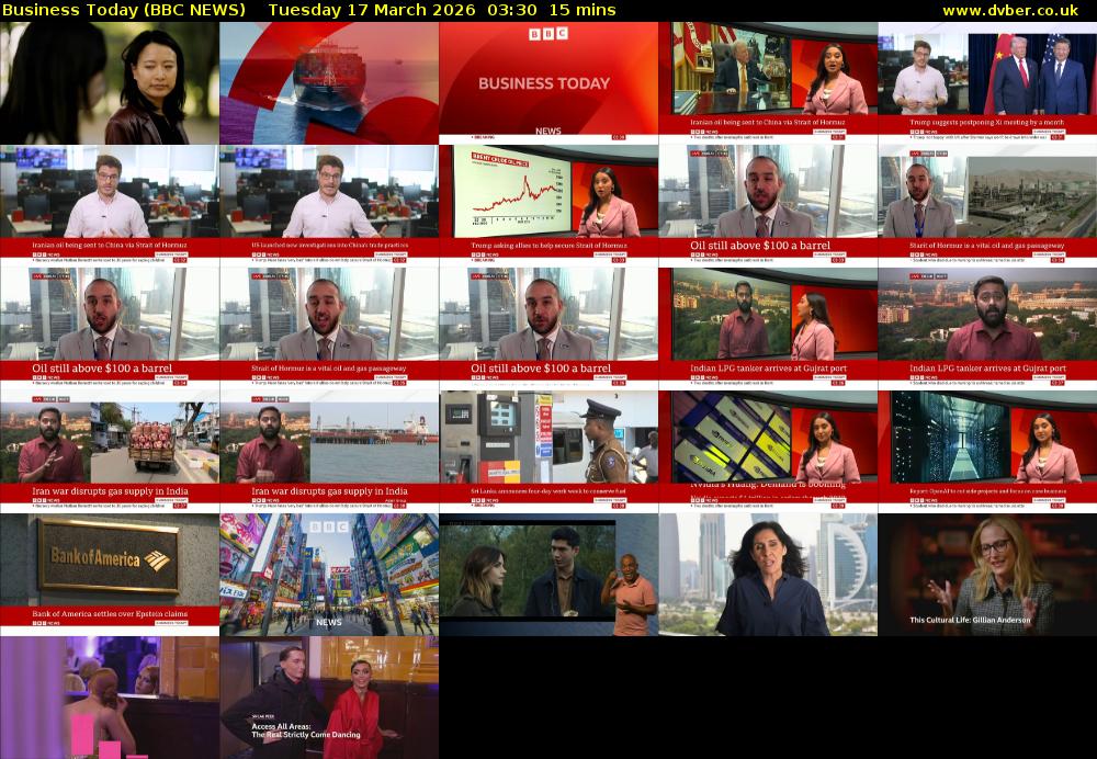 Business Today (BBC NEWS) Tuesday 17 March 2026 03:30 - 03:45