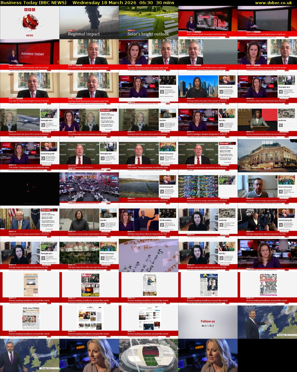 Business Today (BBC NEWS) Wednesday 18 March 2026 06:30 - 07:00
