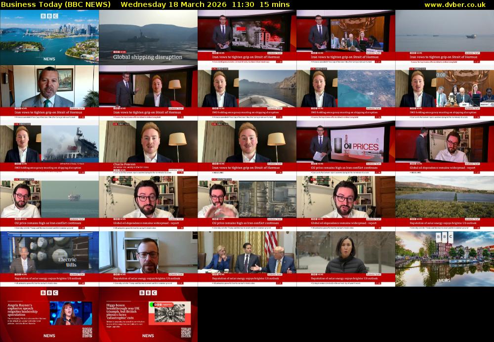 Business Today (BBC NEWS) Wednesday 18 March 2026 11:30 - 11:45
