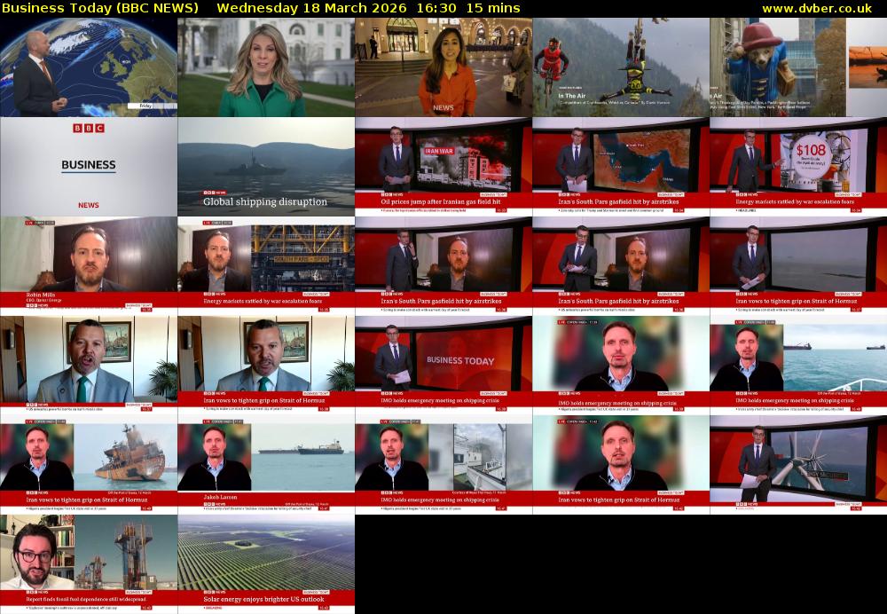 Business Today (BBC NEWS) Wednesday 18 March 2026 16:30 - 16:45