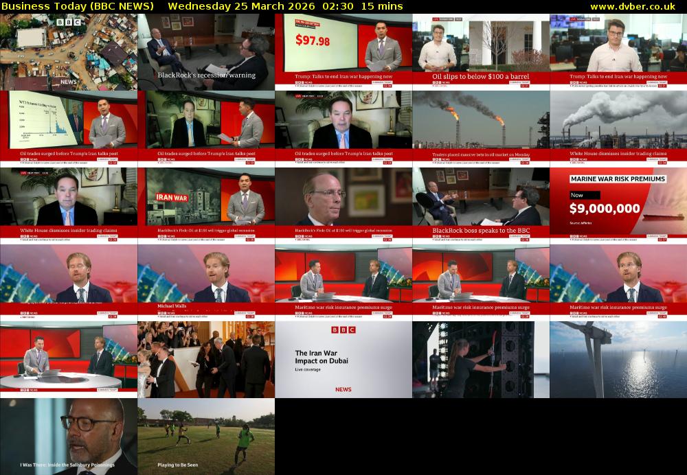 Business Today (BBC NEWS) Wednesday 25 March 2026 02:30 - 02:45