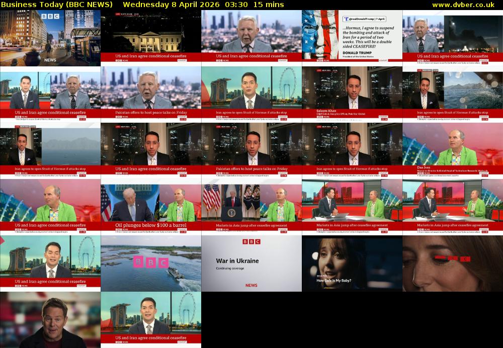 Business Today (BBC NEWS) Wednesday 8 April 2026 03:30 - 03:45