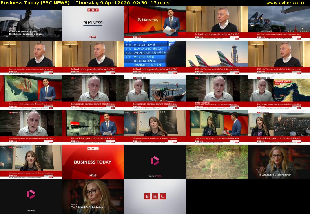 Business Today (BBC NEWS) Thursday 9 April 2026 02:30 - 02:45
