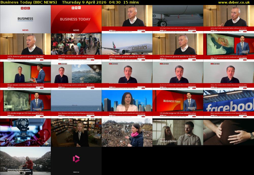 Business Today (BBC NEWS) Thursday 9 April 2026 04:30 - 04:45