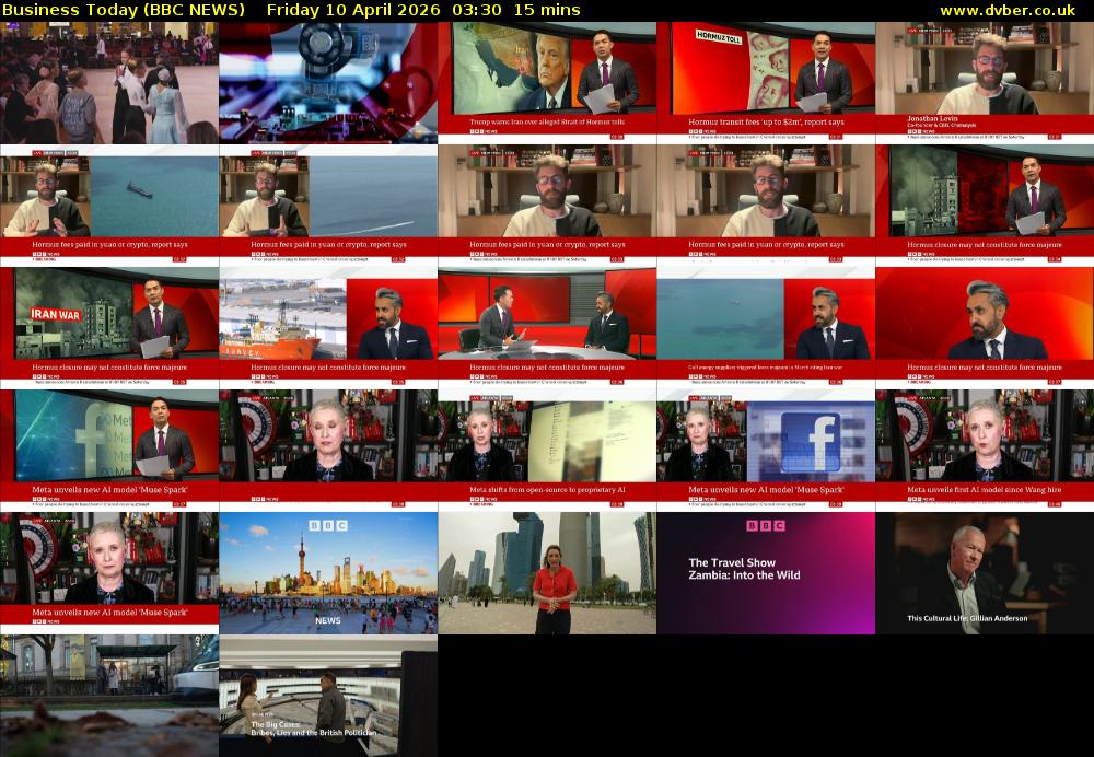 Business Today (BBC NEWS) Friday 10 April 2026 03:30 - 03:45