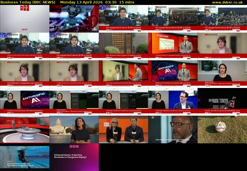 Business Today (BBC NEWS) Monday 13 April 2026 03:30 - 03:45