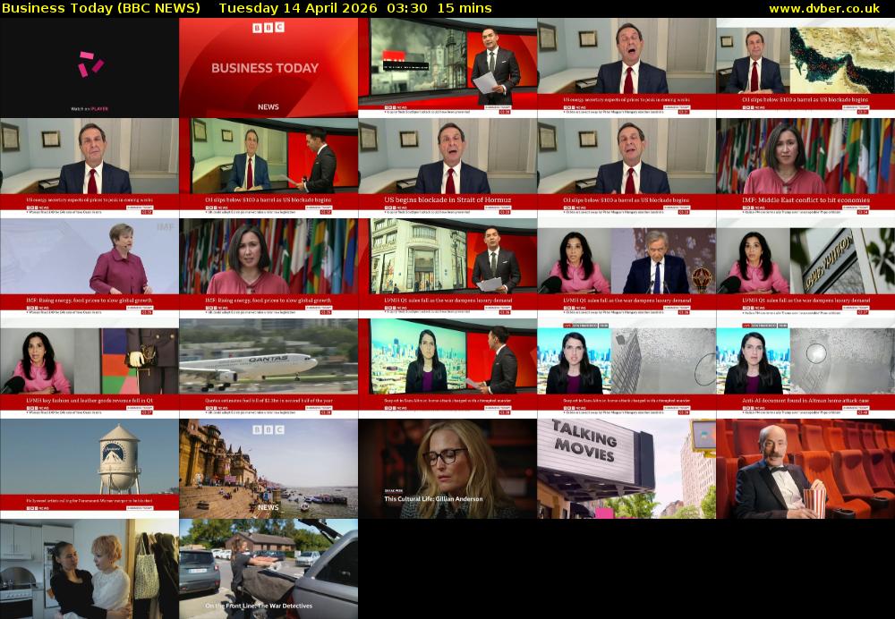 Business Today (BBC NEWS) Tuesday 14 April 2026 03:30 - 03:45