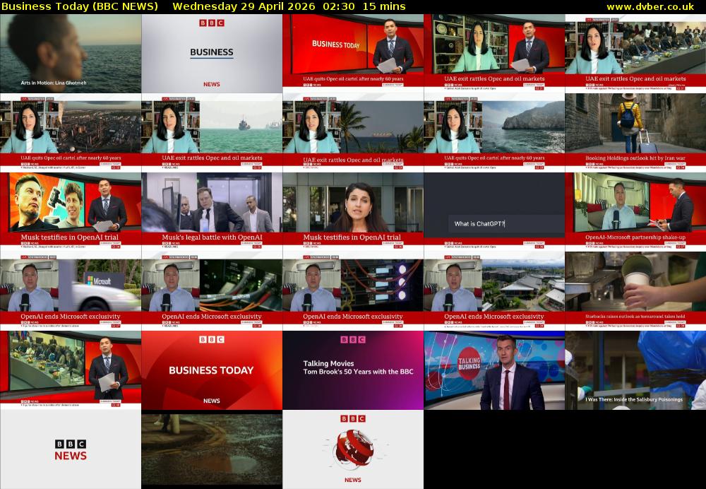 Business Today (BBC NEWS) Wednesday 29 April 2026 02:30 - 02:45