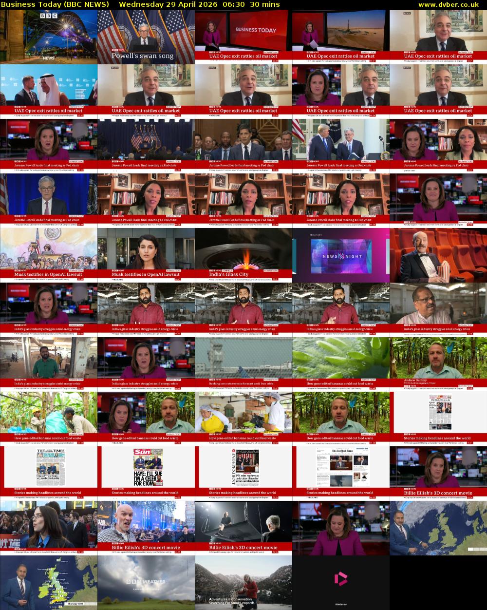 Business Today (BBC NEWS) Wednesday 29 April 2026 06:30 - 07:00