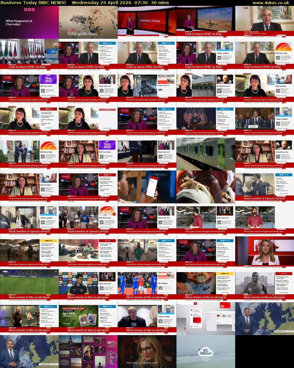 Business Today (BBC NEWS) Wednesday 29 April 2026 07:30 - 08:00
