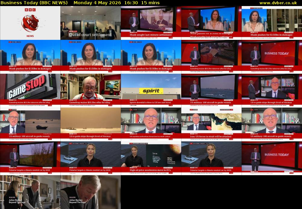 Business Today (BBC NEWS) Monday 4 May 2026 16:30 - 16:45