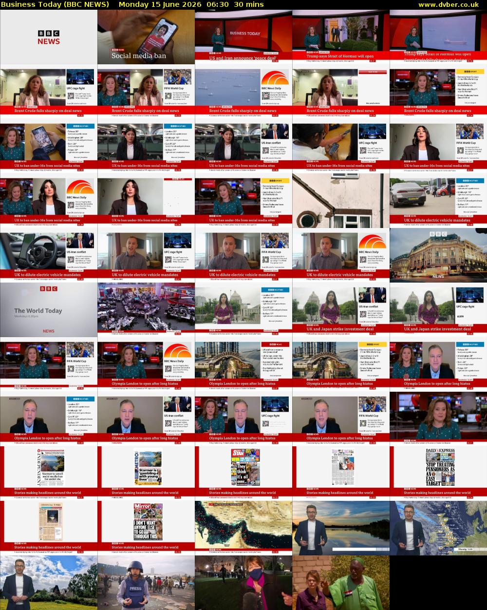 Business Today (BBC NEWS) Monday 15 June 2026 06:30 - 07:00
