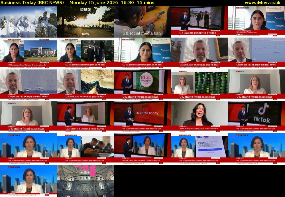 Business Today (BBC NEWS) Monday 15 June 2026 16:30 - 16:45