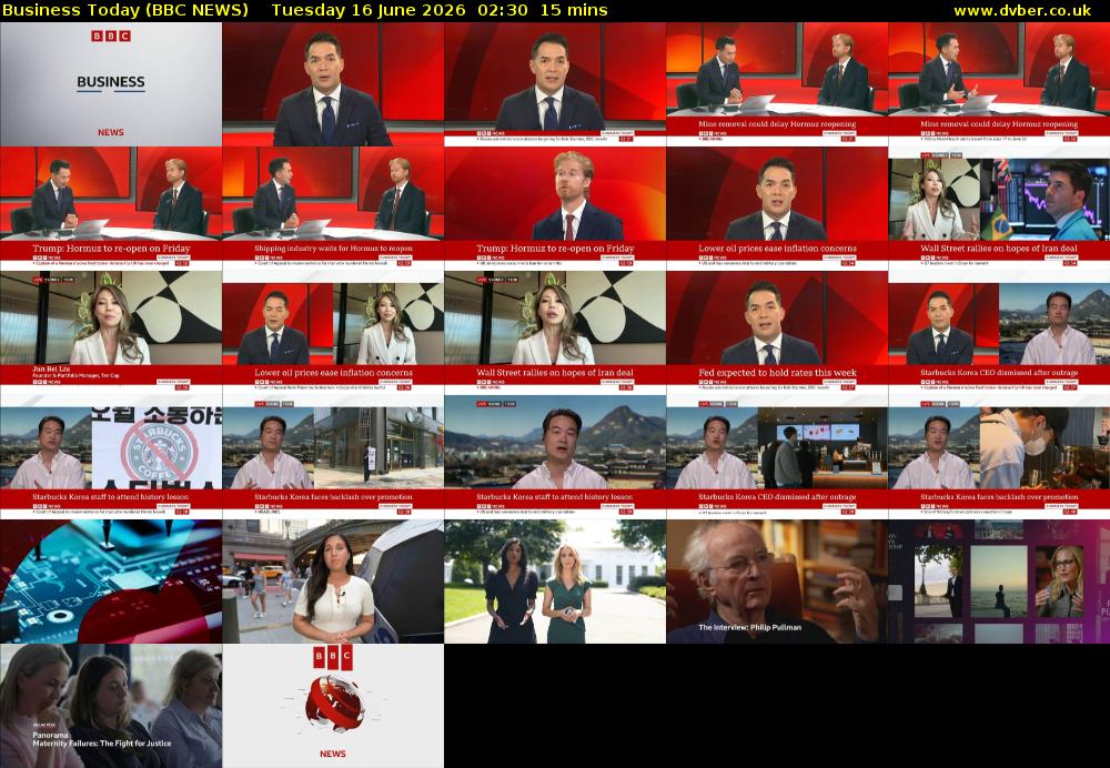Business Today (BBC NEWS) Tuesday 16 June 2026 02:30 - 02:45