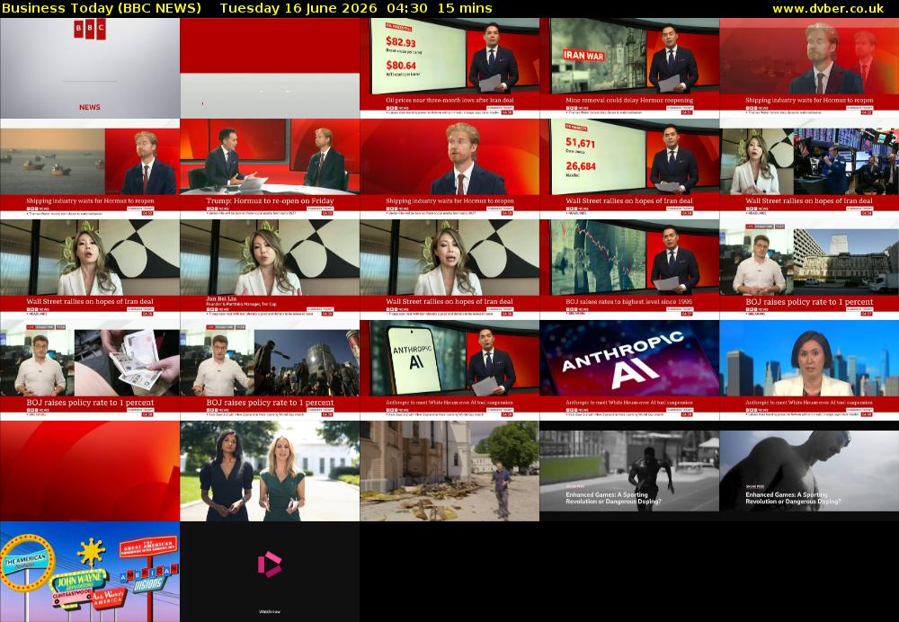 Business Today (BBC NEWS) Tuesday 16 June 2026 04:30 - 04:45