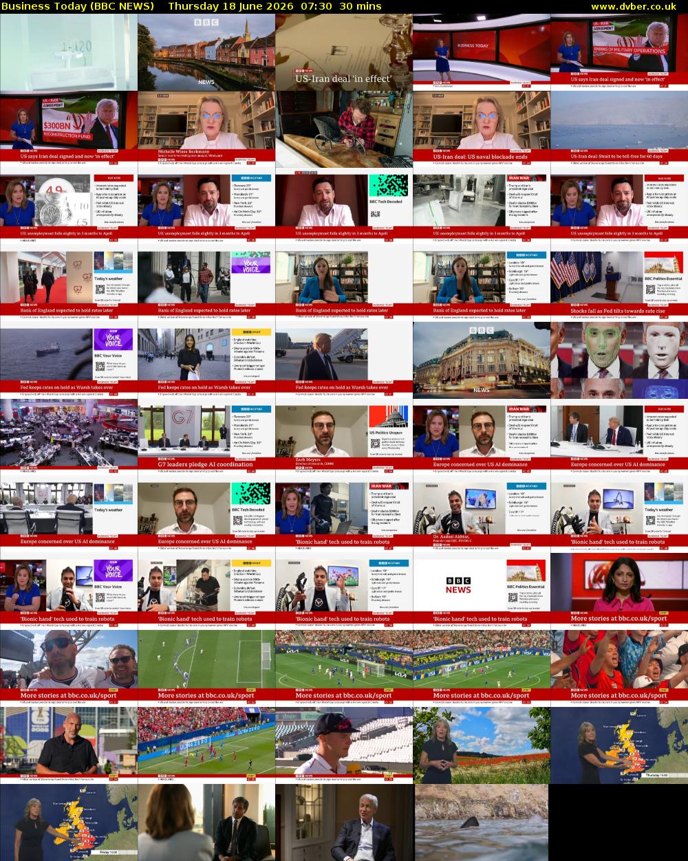 Business Today (BBC NEWS) Thursday 18 June 2026 07:30 - 08:00