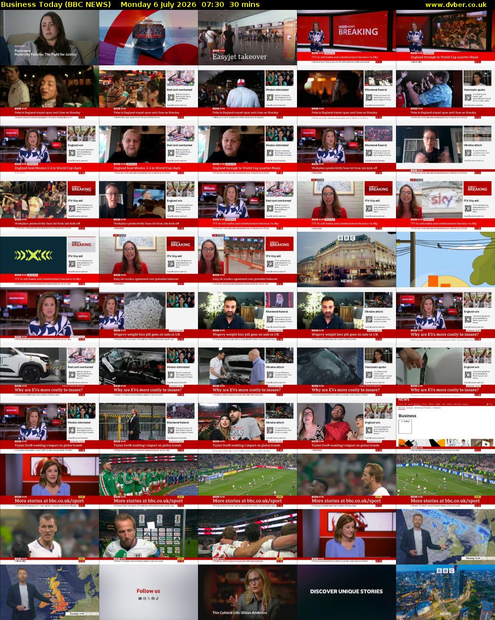 Business Today (BBC NEWS) Monday 6 July 2026 07:30 - 08:00