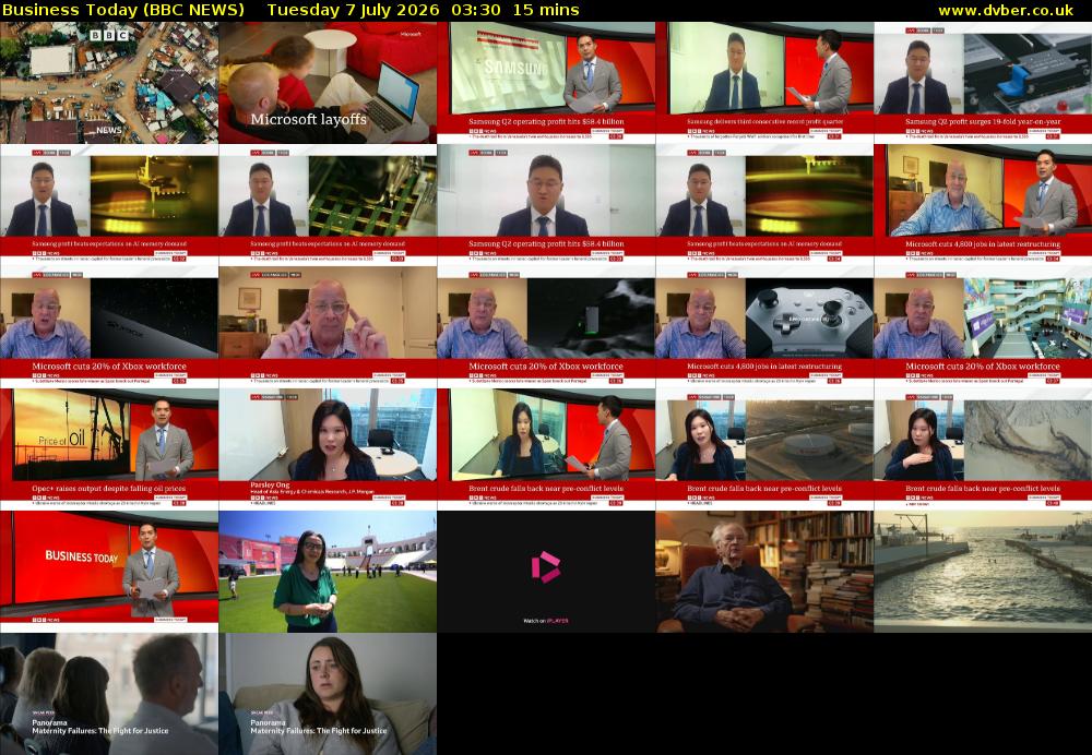 Business Today (BBC NEWS) Tuesday 7 July 2026 03:30 - 03:45