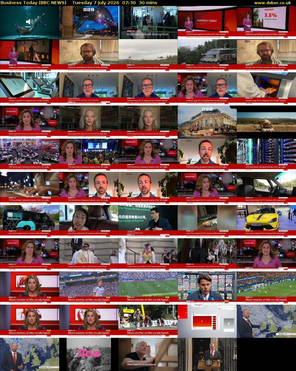 Business Today (BBC NEWS) Tuesday 7 July 2026 07:30 - 08:00