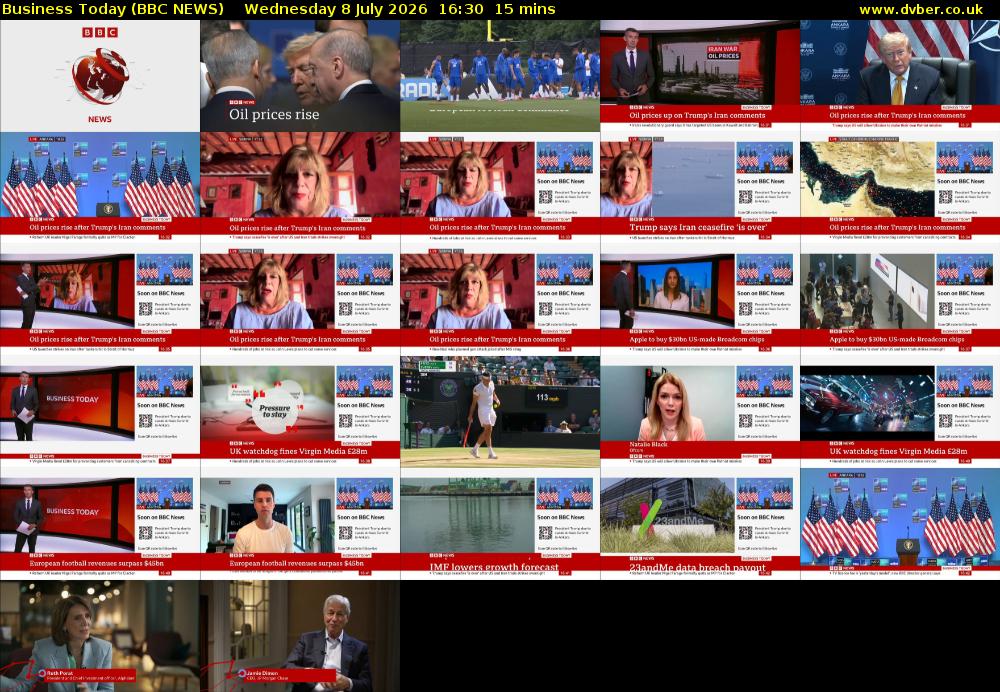 Business Today (BBC NEWS) Wednesday 8 July 2026 16:30 - 16:45