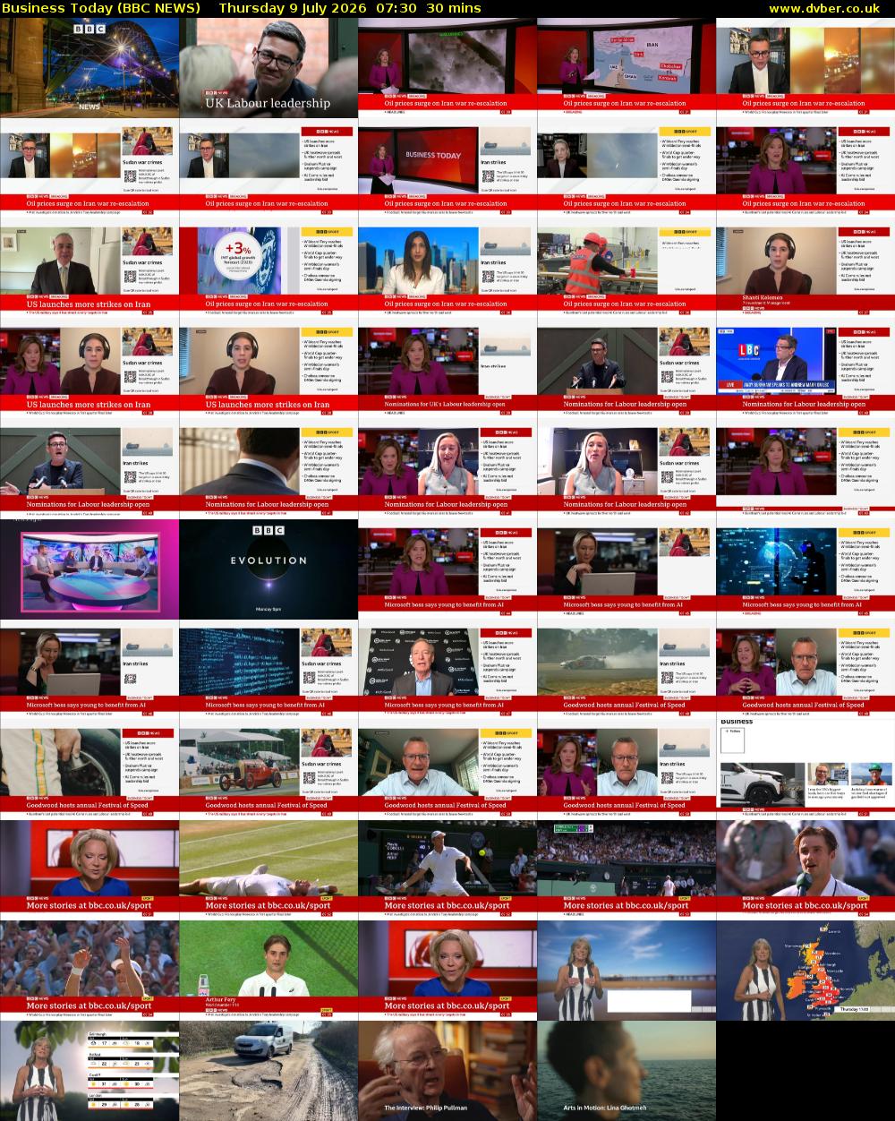 Business Today (BBC NEWS) Thursday 9 July 2026 07:30 - 08:00
