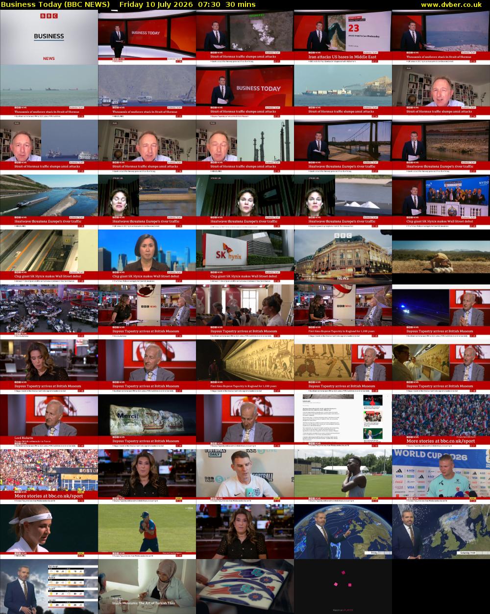 Business Today (BBC NEWS) Friday 10 July 2026 07:30 - 08:00