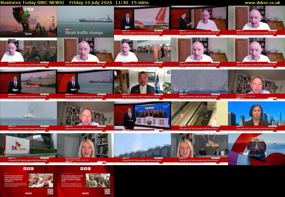 Business Today (BBC NEWS) Friday 10 July 2026 11:30 - 11:45