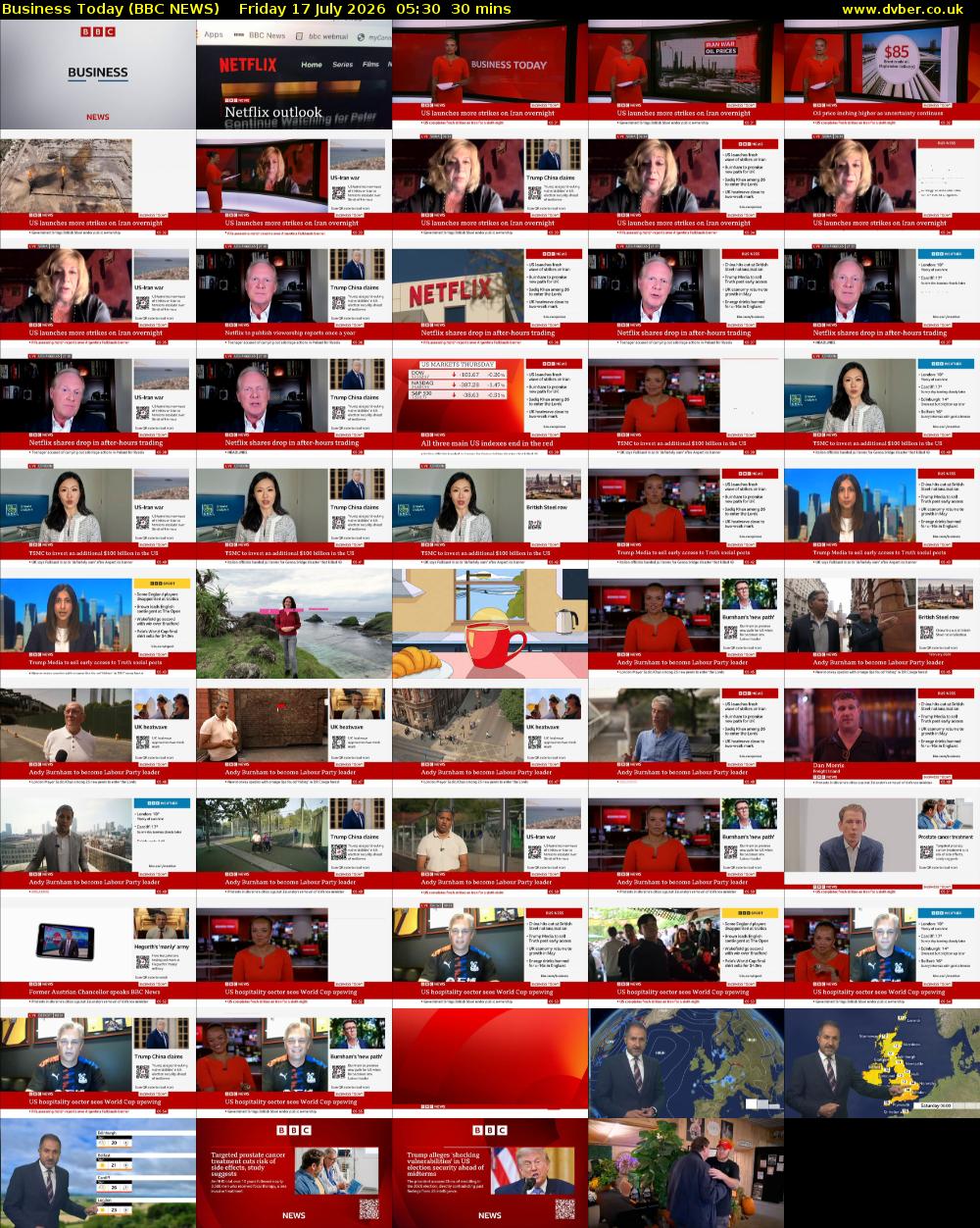 Business Today (BBC NEWS) Friday 17 July 2026 05:30 - 06:00