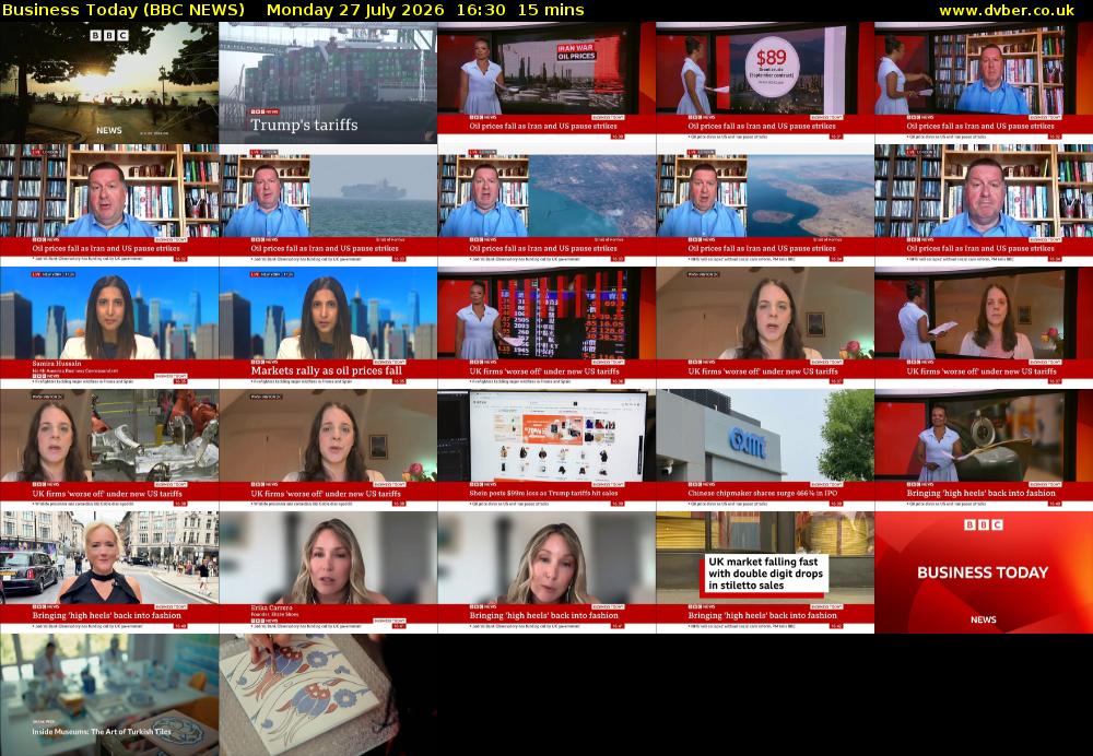 Business Today (BBC NEWS) Monday 27 July 2026 16:30 - 16:45