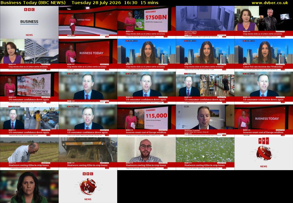 Business Today (BBC NEWS) Tuesday 28 July 2026 16:30 - 16:45