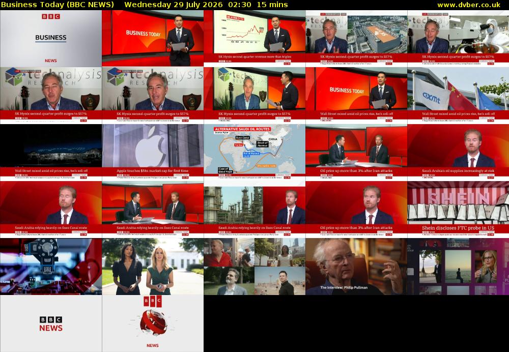 Business Today (BBC NEWS) Wednesday 29 July 2026 02:30 - 02:45