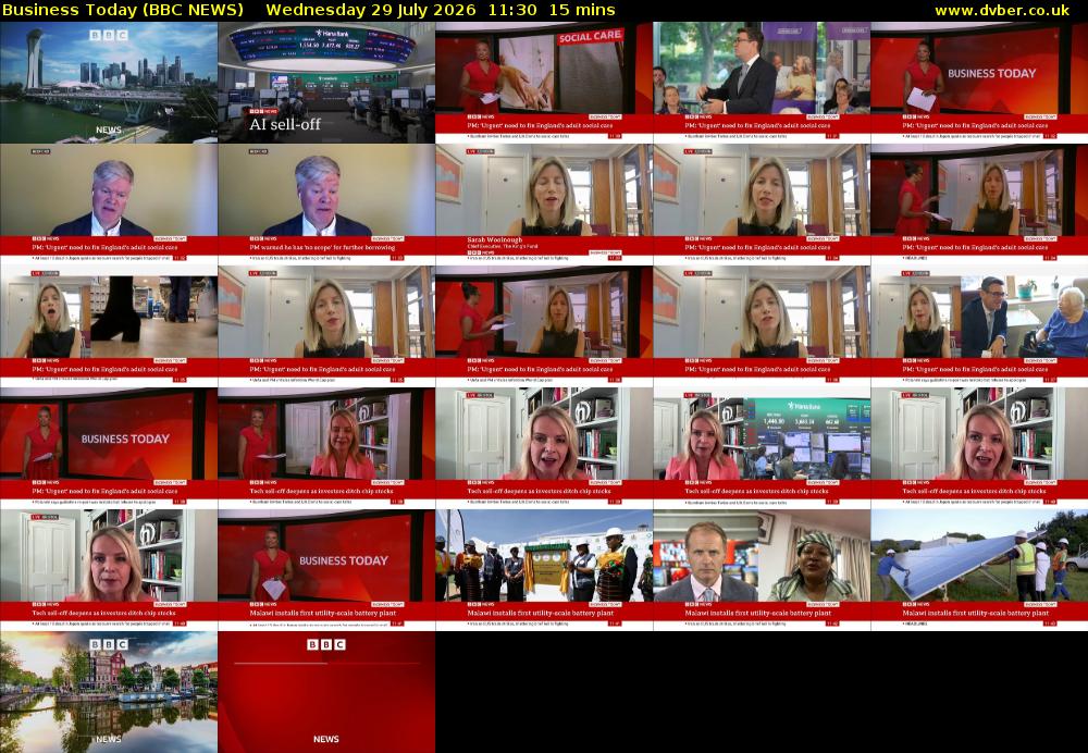 Business Today (BBC NEWS) Wednesday 29 July 2026 11:30 - 11:45
