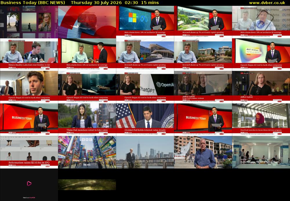 Business Today (BBC NEWS) Thursday 30 July 2026 02:30 - 02:45