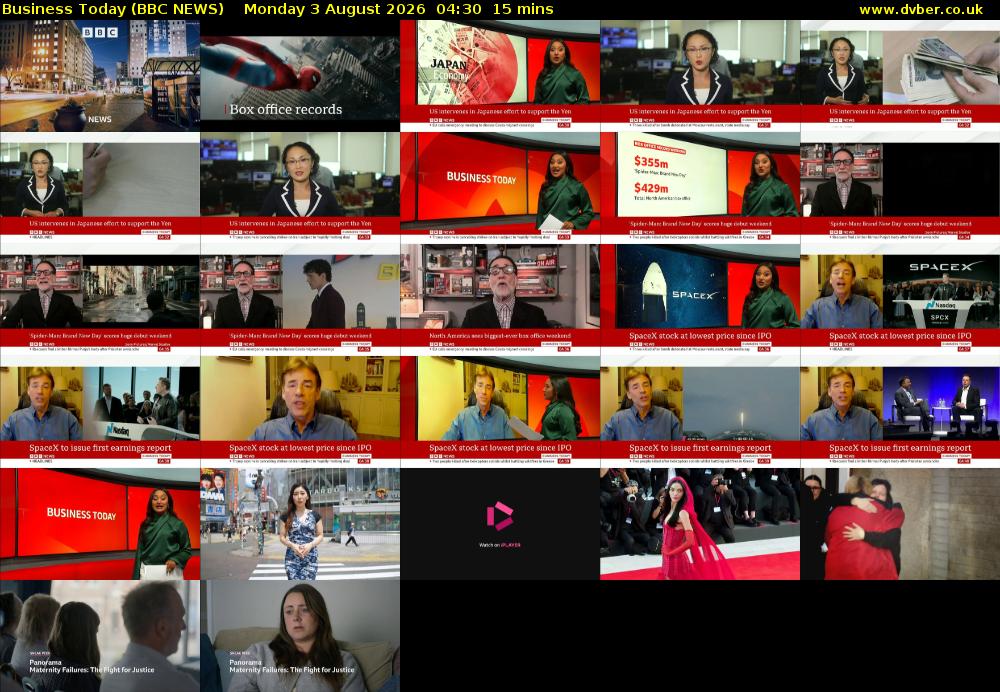 Business Today (BBC NEWS) Monday 3 August 2026 04:30 - 04:45