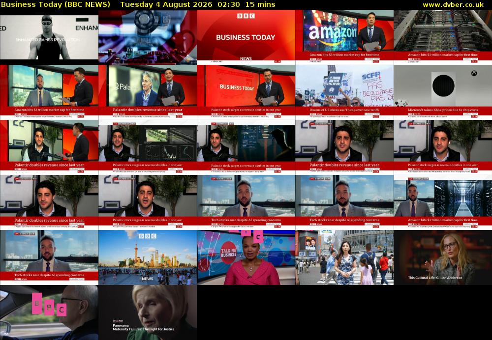Business Today (BBC NEWS) Tuesday 4 August 2026 02:30 - 02:45