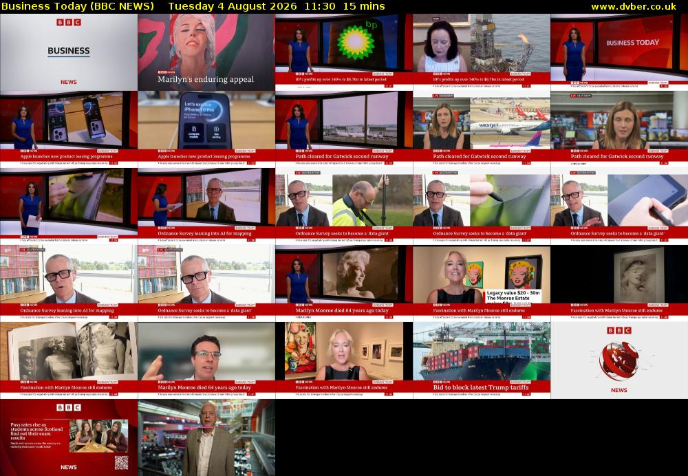 Business Today (BBC NEWS) Tuesday 4 August 2026 11:30 - 11:45