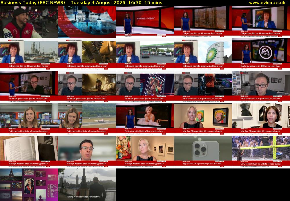 Business Today (BBC NEWS) Tuesday 4 August 2026 16:30 - 16:45