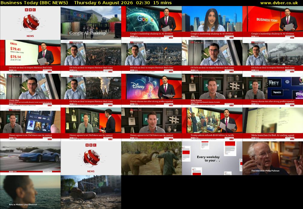 Business Today (BBC NEWS) Thursday 6 August 2026 02:30 - 02:45
