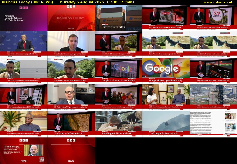 Business Today (BBC NEWS) Thursday 6 August 2026 11:30 - 11:45